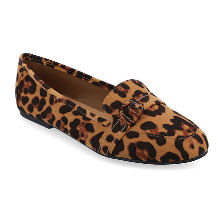 Journee Collection Womens Marci Slip-on Round Toe Loafers, 6 Medium, Brown