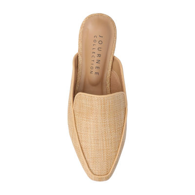 Journee Collection Womens Akza Square Toe Mules