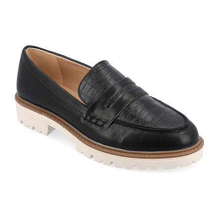 Journee Collection Kenly Womens Moc Closed Toe Loafers, 8 Wide, Black