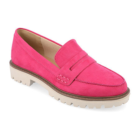 Journee Collection Kenly Womens Moc Closed Toe Loafers, 9 Medium, Pink