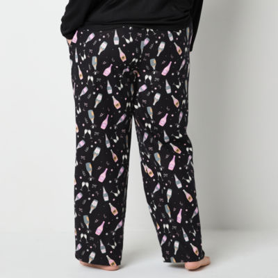 Sleep Chic Womens Flannel Plus Pajama Pants