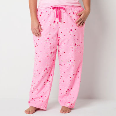 Sleep Chic Womens Plus Flannel Pajama Pants