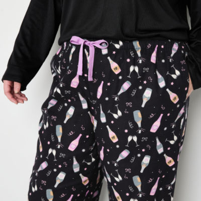 Sleep Chic Womens Flannel Plus Pajama Pants