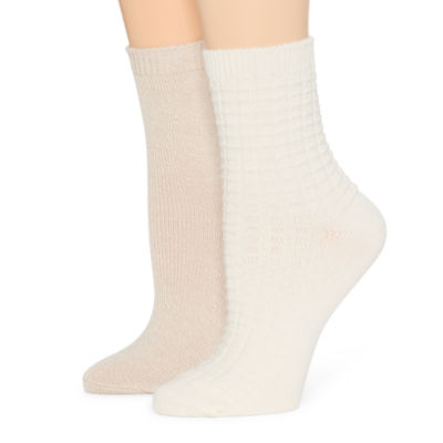 Mixit Womens 2 Pair Quarter Ankle Socks