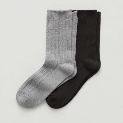 Mixit Womens 2 Pair Crew Socks