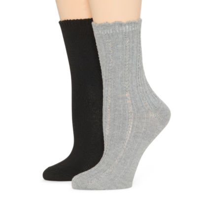 Mixit Womens 2 Pair Crew Socks
