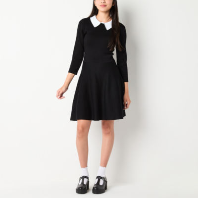 by&by Womens Juniors 3/4 Sleeve Sweater Dress