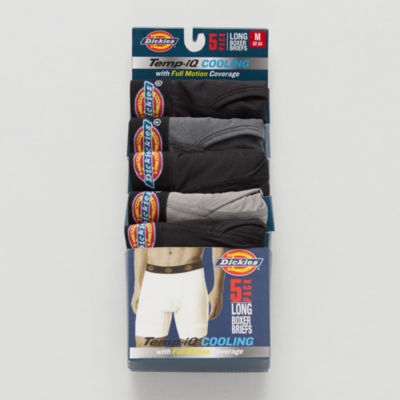 Dickies Temp-Iq Cooling Mens 5 Pack Long Leg Boxer Briefs