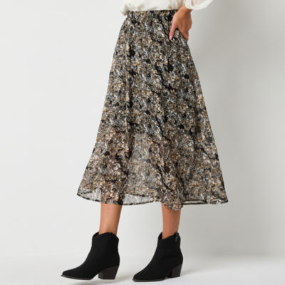 Frye and Co. Womens Midi A-Line Skirt