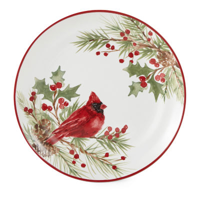 North Pole Trading Co. Holly Berry 4-pc. Stoneware Salad Plate