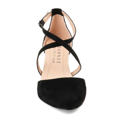 Journee Collection Womens Foster Pointed Closed Toe Block Heel Pumps