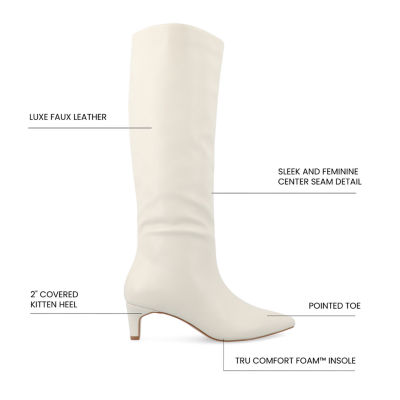 Journee Collection Womens Tullip Kitten Heel Dress Boots