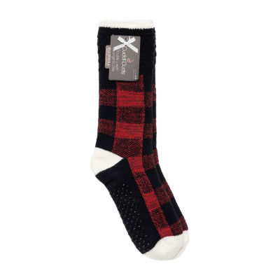 Cuddl Duds Cozy Lined Lounge 1 Pair Crew Socks Womens