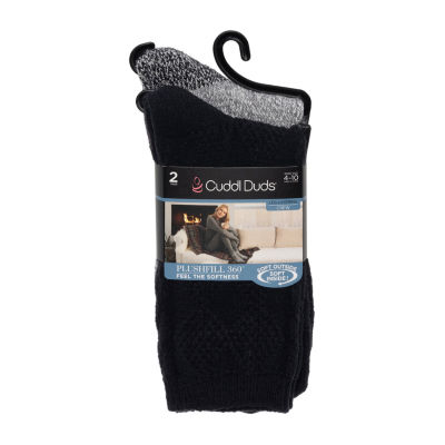 Cuddl Duds 2 Pair Crew Socks Womens