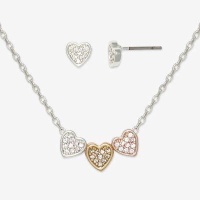 Mixit Pendant Necklace & Stud Earring 2-pc. Heart Jewelry Set