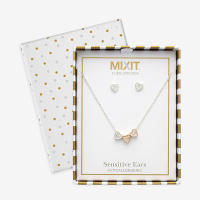 Mixit Pendant Necklace & Stud Earring 2-pc. Heart Jewelry Set