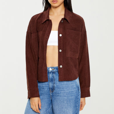 Forever 21 Cropped Shacket Lightweight Juniors Shirt Jacket