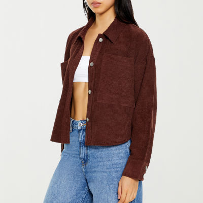 Forever 21 Cropped Shacket Lightweight Juniors Shirt Jacket