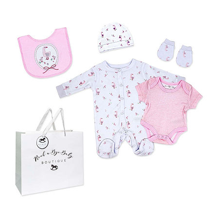 3 Stories Trading Company Girls 5-pc. Baby Clothing Set, 3-6 Months, Pink
