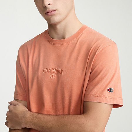 Champion Mens Crew Neck Short Sleeve Active T-Shirt, X-large, Orange