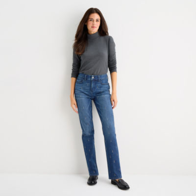 St. John's Bay Women's Mid-Rise Straight-Leg Jean
