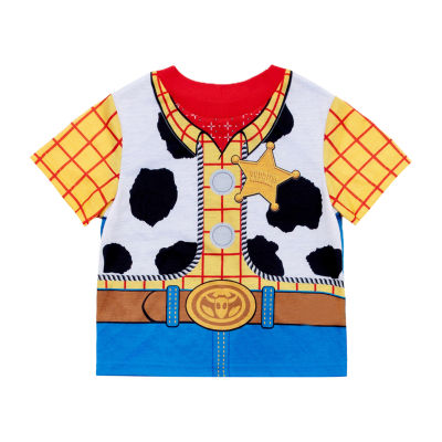 Disney Collection Toddler Boys Toy Story Woody Crew Neck Short Sleeve 2-pc. Pajama Sets