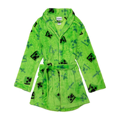 Boys Plush Long Sleeve Mid Length Minecraft Robe