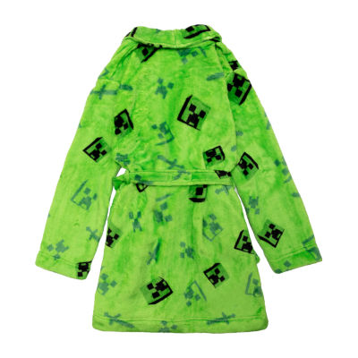 Boys Plush Long Sleeve Mid Length Minecraft Robe