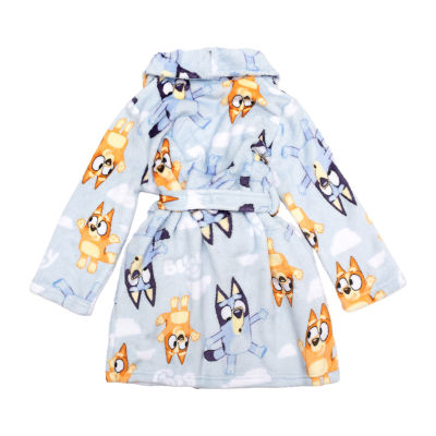 Boys Plush Long Sleeve Mid Length Bluey Robe