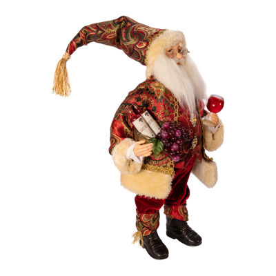 Kurt Adler 18-Inch Kringle Klaus Wine Santa Figurine