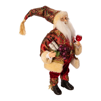 Kurt Adler 18-Inch Kringle Klaus Wine Christmas Santa Figurine