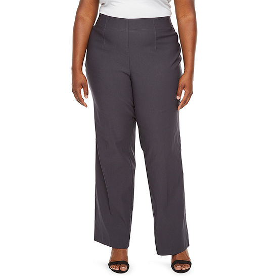 Worthington-Plus Womens Mid Rise Bootcut Pull-On Pants - JCPenney