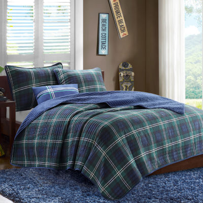 Mi Zone Cameron Antimicrobial Plaid Comforter Set with decorative pillow