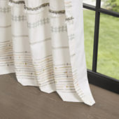 INK+IVY Imani Blush 50 in. W x 84 in. L Cotton Printed Window Curtain with  Chenille Stripe and Lining II40-1234 - The Home Depot