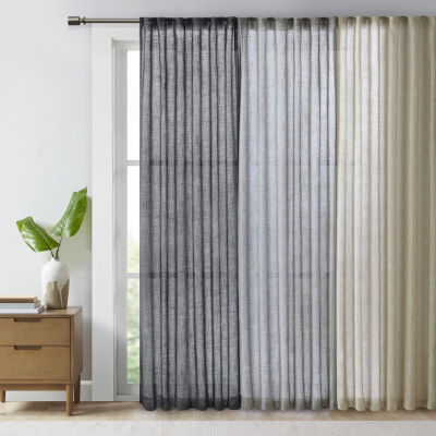 Madison Park Kyler Light-Filtering Rod Pocket Single Curtain Panel
