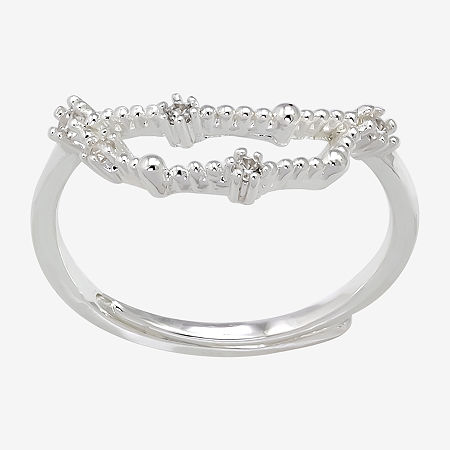 Sparkle Allure Zodiac Womens Cubic Zirconia Pure Silver Over Brass Band, One Size, Capricorn