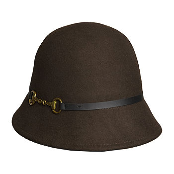 Liz Claiborne Womens Cloche Hat, Color: Chocolate - JCPenney
