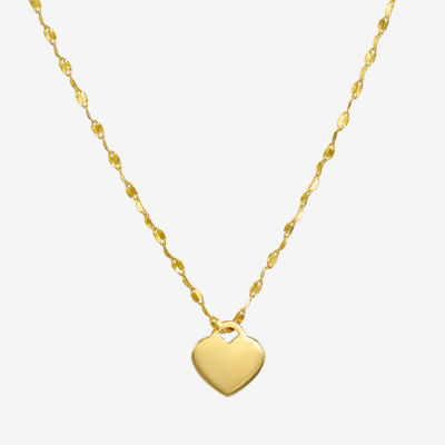 Womens 14K Gold Heart Pendant Necklace - JCPenney