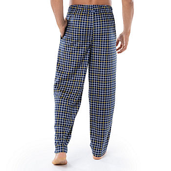 IZOD Mens Big Pajama Pants, Color: Navy Yellow Plaid - JCPenney