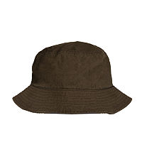 mutual weave Mens Embroidered Bucket Hat, Small-medium, Brown