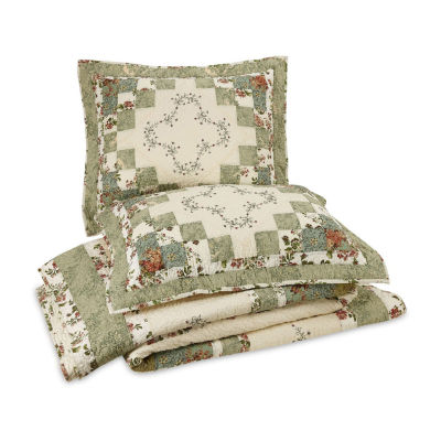 Modern Heirloom Olivia 3-pc. Embroidered Quilt Set