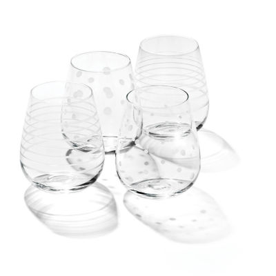 Oneida Set of 4 Mingle Wine Glasses