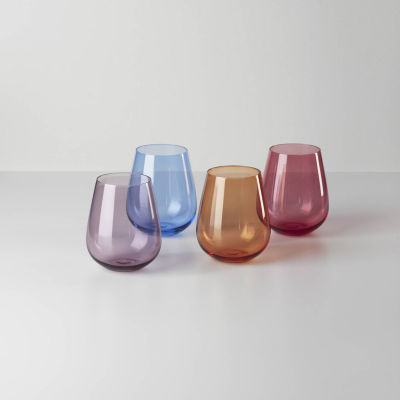 Oneida True Colors 4-pc. Stemless Wine Glass