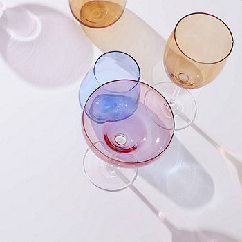 Mikasa Gianna 4-pc. Ombre Amber Stemless Wine Glass Set