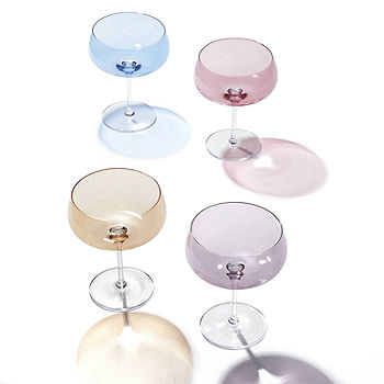Vivid Set of 4 Martini Glasses, 10oz