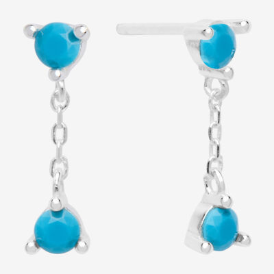 Itsy Bitsy Turquoise Sterling Silver Drop Earrings