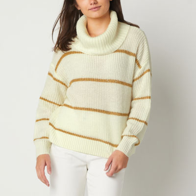 Long-Sleeve Cowlneck Rib Sweater