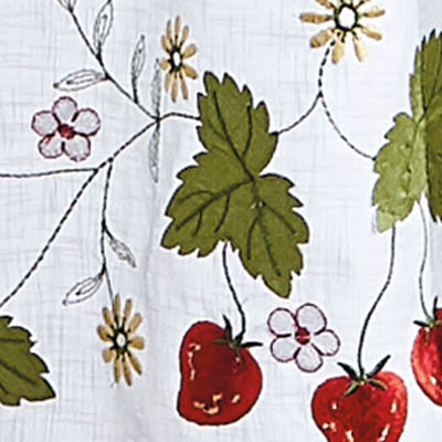 CHF Strawberry Garden 2-pc. Rod Pocket Window Tiers
