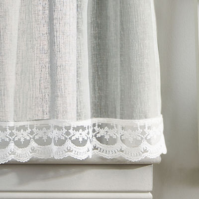 CHF Delicate Lace 3-pc. Rod Pocket Curtain Window Set