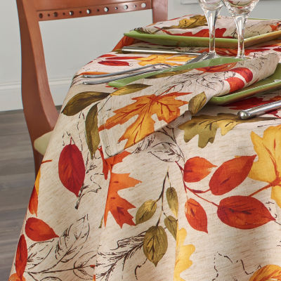 Elrene Home Fashions Autumn Leaves 70x70 Tablecloths